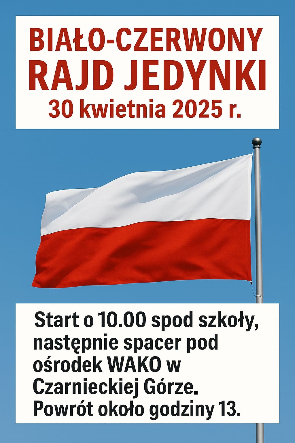 Read more about the article 🇵🇱 Biało-czerwony rajd „Jedynki” do Ośrodka „Wako” w Czarnieckiej Górze! 🇵🇱