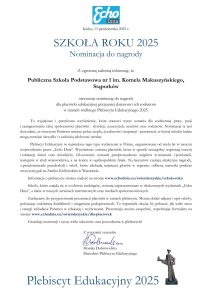Read more about the article 🎉 Jedynka nominowana do tytułu „Szkoła Roku”! 🏫💫