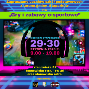 Read more about the article E-SPORTOWE ZAKOŃCZENIE FERII W DOMU KULTURY!