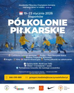 Read more about the article ❄️⚽ Zimowe Półkolonie z Akademią Piłkarską Champions Stąporków! ⚽❄️