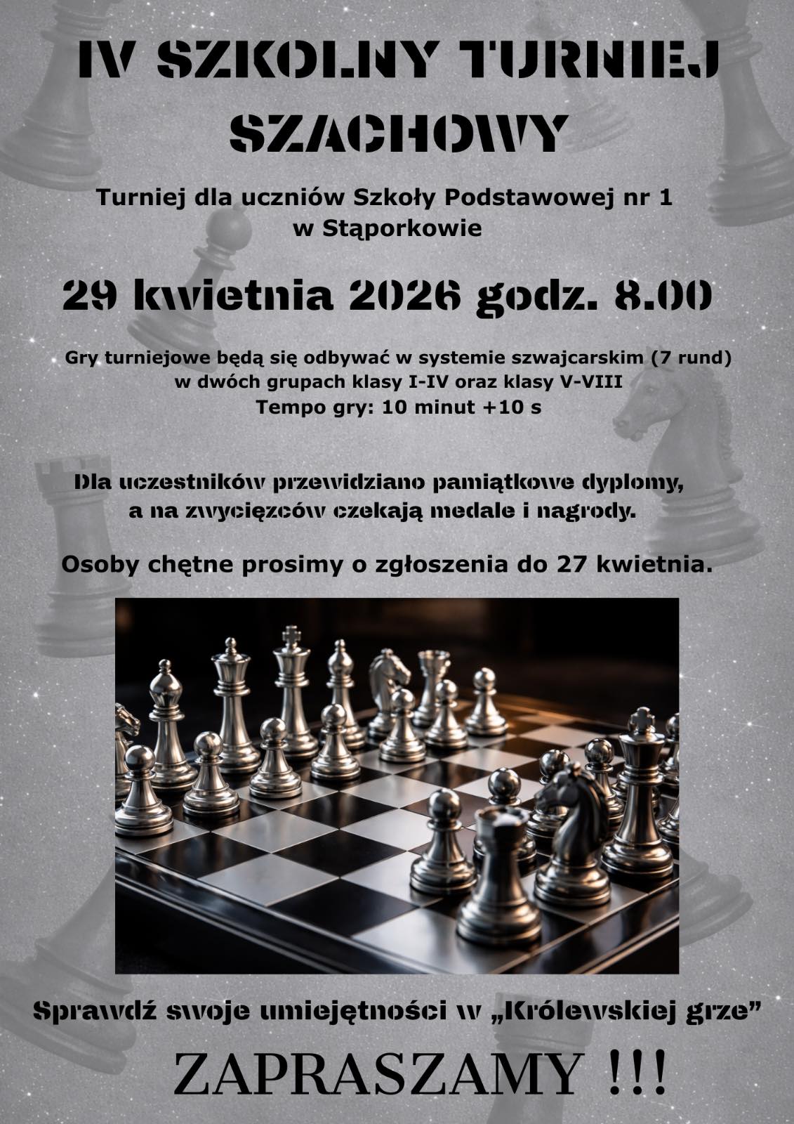 You are currently viewing IV Szkolny Turniej Szachowy